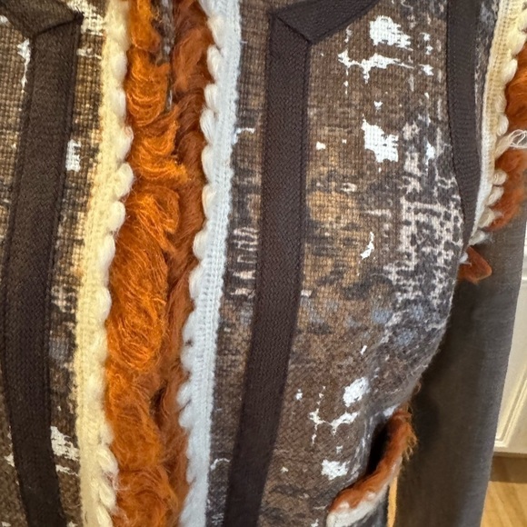 TORY BURCH RUNWAY Quincey Mixed Media Blazer Jacket Size 6 GUC - Picture 10 of 12